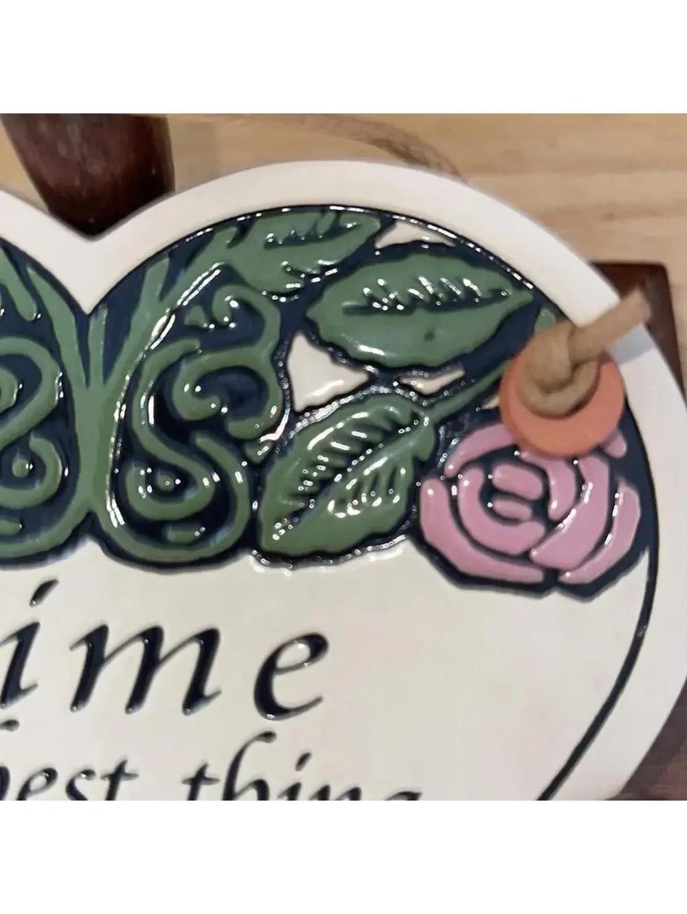 Hand crafted Ceramic heart plaque NWOT